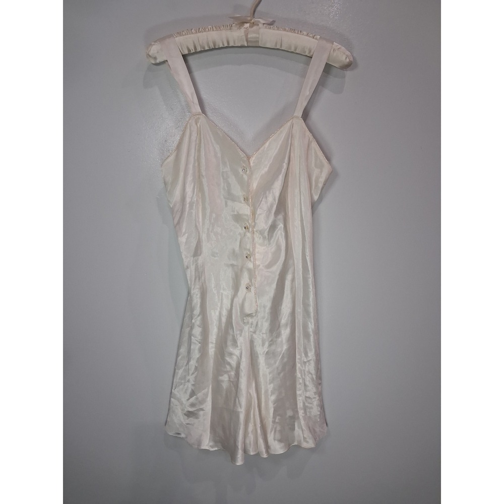 Etonne by Sarah Richards Vintage Satin Romper Lingerie Ivory Teddy Size M Bridal